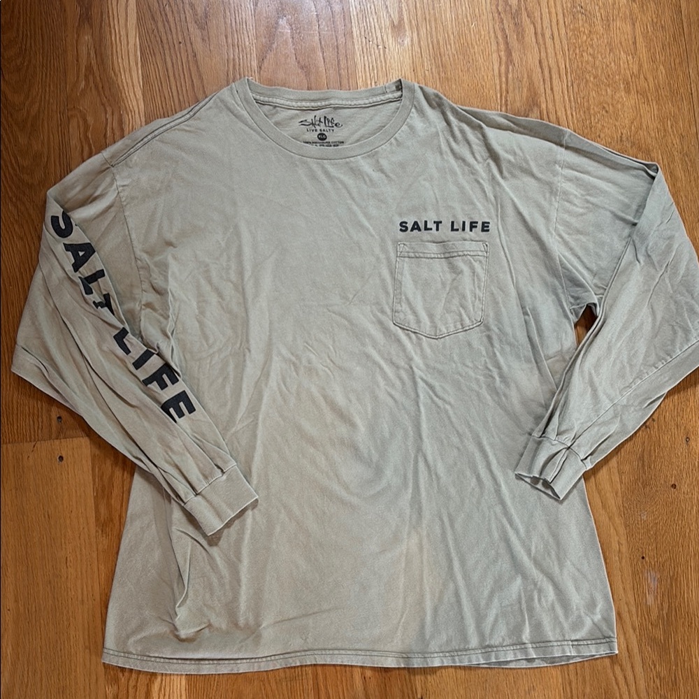 Salt Life Men's Tan Long Sleeve Shirt